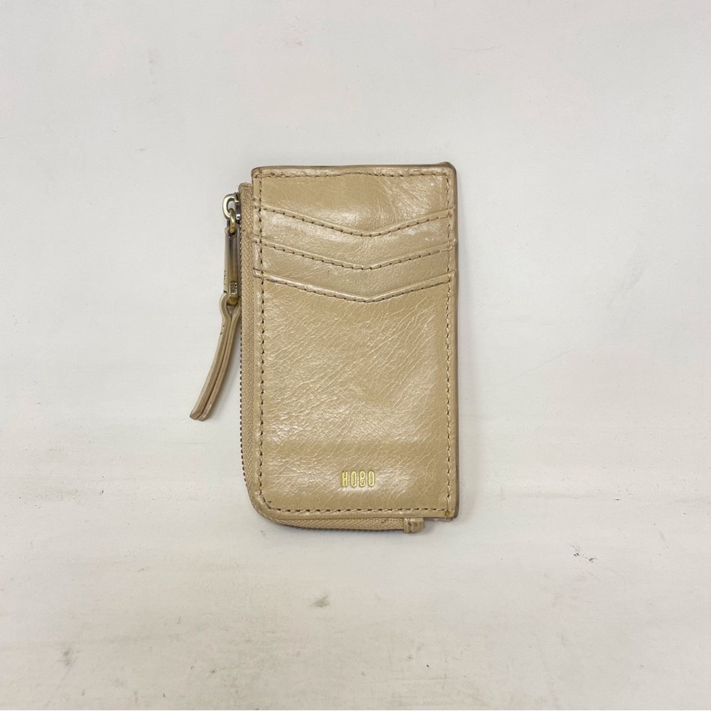 HOBO Tan Key Ring Leather Card Wallet
